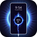 battery charging animation, 3d android application logo